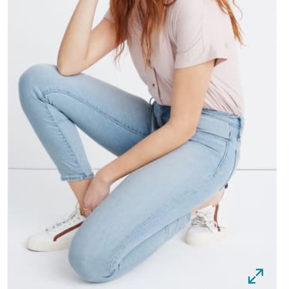 Madewell Mid Rise Zipper fly Skinny Cropped Jeans - Picture 5 of 10